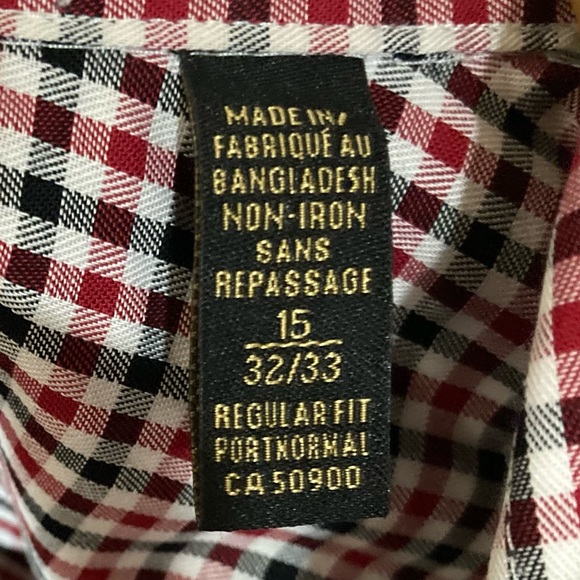 Men’s Checkered Button Down Dress Shirt Donald J. Trump Signature Collection 15 - Picture 6 of 6